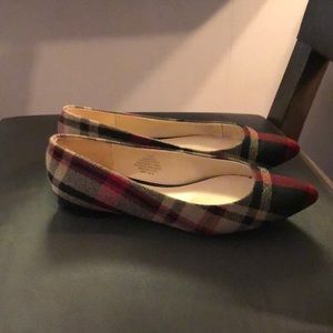 Nine West plaid flats